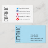 Berufliche soziale Medien Visitenkarte (Vorne/Hinten)