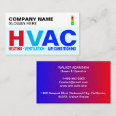 Berufliche Spezialisten (modernes Logo) HVAC Visitenkarte (Vorne/Hinten)