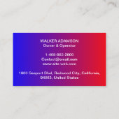 Berufliche Spezialisten (modernes Logo) HVAC Visitenkarte (Rückseite)