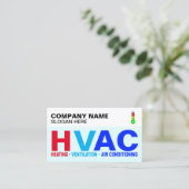 Berufliche Spezialisten (modernes Logo) HVAC Visitenkarte (Stehend Vorderseite)