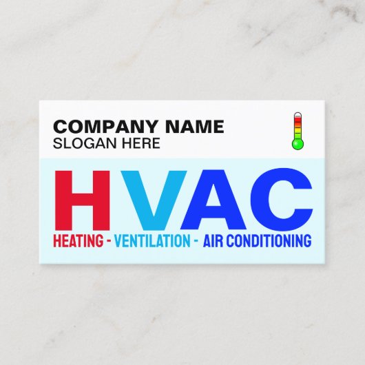 Berufliche Spezialisten (modernes Logo) HVAC Visitenkarte (Vorderseite)