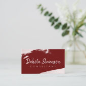 Berufliche Splash | Rote und rosa Farbe Visitenkarte (Stehend Vorderseite)