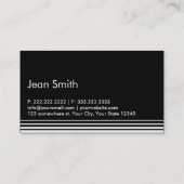 Berufliche Sprachcoach-Dunkle Visitenkarte (Rückseite)