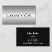 Berufliche Stahlmetallrechtsanwalt-Geschäfts-Karte Visitenkarte (Vorne/Hinten)