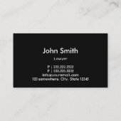 Berufliche Stahlmetallrechtsanwalt-Geschäfts-Karte Visitenkarte (Rückseite)