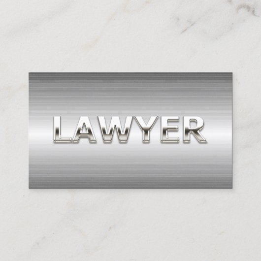 Berufliche Stahlmetallrechtsanwalt-Geschäfts-Karte Visitenkarte (Vorderseite)