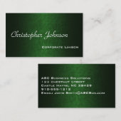 Berufliche Standard-Visitenkarte für grünen Leder Visitenkarte (Vorne/Hinten)