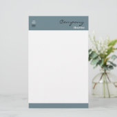 Berufliche Stationierung Briefpapier (Stehend Vorderseite)