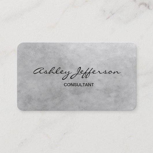 Berufliche Stilschrift Trendy Gray Visitenkarte (Vorderseite)