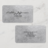 Berufliche Stilschrift Trendy Gray Visitenkarte (Vorne/Hinten)