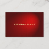 Berufliche, stilvolle Black Red Damask Luxus Cool Visitenkarte (Vorderseite)