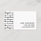 Berufliche Stone Mauerwerk Business Card Design Visitenkarte (Rückseite)