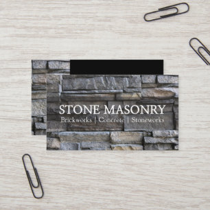 Berufliche Stone Mauerwerk Business Card Design Visitenkarte