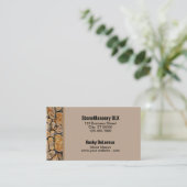 Berufliche Stonemason Rustikale Rock Border Visitenkarte (Stehend Vorderseite)