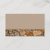 Berufliche Stonemason Rustikale Rock Border Visitenkarte (Rückseite)