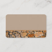 Berufliche Stonemason Rustikale Rock Border Visitenkarte (Rückseite)