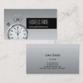 Berufliche Stoppuhr-Silber-Geschäfts-Karte Visitenkarte (Vorne/Hinten)