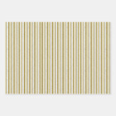 Berufliche Streifen aus klassischem Gold, braun Geschenkpapier Set (Vorderseite 2)