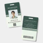 Berufliche Strichcode- und Logo-ID Ausweis (Vorder- & Rückseite)