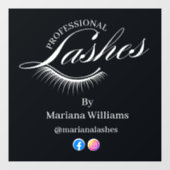 berufliche Striche, soziale Medien schwarz, modern Fensteraufkleber (Blatt)