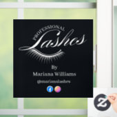 berufliche Striche, soziale Medien schwarz, modern Fensteraufkleber (Zuhause)