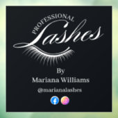 berufliche Striche, soziale Medien schwarz, modern Fensteraufkleber (Blatt 3)