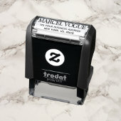 Berufliche stylische Typografie-Rücksendeadresse Permastempel