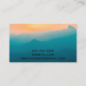 Berufliche Sunrise Mountain View Business Card Visitenkarte (Rückseite)