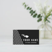 Berufliche Tauchkurse Schwarzweiß Visitenkarte (Stehend Vorderseite)