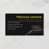 Berufliche Taxifahrer-Visitenkarte Visitenkarte (Rückseite)