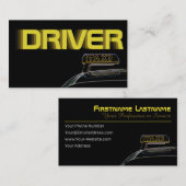Berufliche Taxifahrer-Visitenkarte Visitenkarte (Vorne/Hinten)