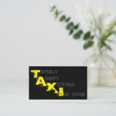 Berufliche Taxifahrer-Visitenkarte Visitenkarte (Stehend Vorderseite)