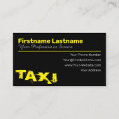 Berufliche Taxifahrer-Visitenkarte Visitenkarte (Rückseite)