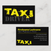 Berufliche Taxifahrer-Visitenkarte Visitenkarte (Vorne/Hinten)