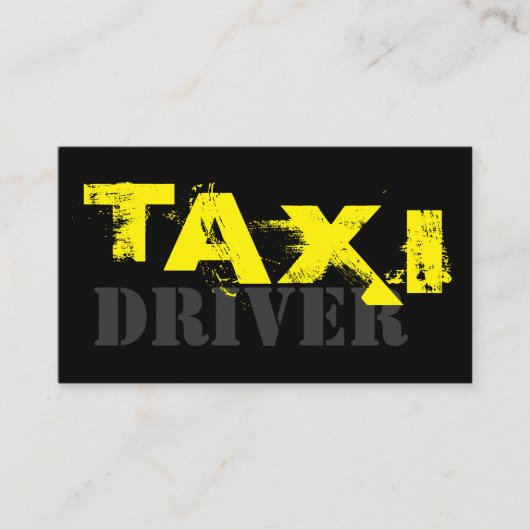 Berufliche Taxifahrer-Visitenkarte Visitenkarte (Vorderseite)