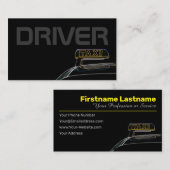 Berufliche Taxifahrer-Visitenkarte Visitenkarte (Vorne/Hinten)