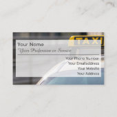 Berufliche Taxifahrerkarte Visitenkarte (Rückseite)