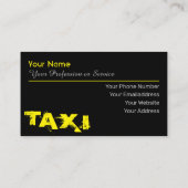 Berufliche Taxifahrerkarte Visitenkarte (Rückseite)
