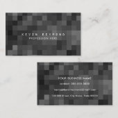 berufliche Technik für Schwarzweiß-Pixel Visitenkarte (Vorne/Hinten)