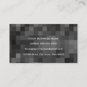 berufliche Technik für Schwarzweiß-Pixel Visitenkarte (Rückseite)