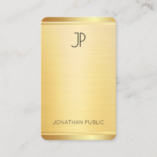 Berufliche Template-Imitate Gold Vertikal Visitenkarte