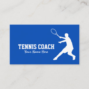 Berufliche Tennis-Trainergeschäftskartenschablone Visitenkarte