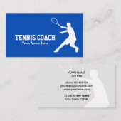 Berufliche Tennis-Trainergeschäftskartenschablone Visitenkarte (Vorne/Hinten)