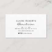 berufliche Terminkarte Visitenkarte (Rückseite)