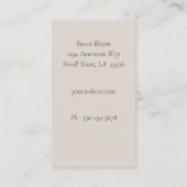 Berufliche Tierdruckbraun und Tan Visitenkarte (Rückseite)