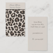 Berufliche Tierdruckbraun und Tan Visitenkarte (Vorne/Hinten)