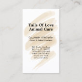 Berufliche Tierpflege mit austauschbarem Foto Visitenkarte (Rückseite)