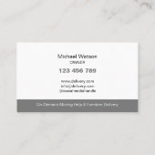 Berufliche Transportkastenfirma Visitenkarte (Rückseite)