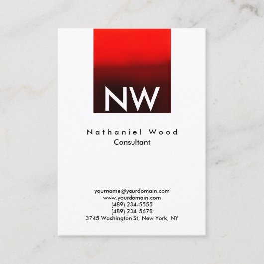 Berufliche Trendkultur Visitenkarte (Vorderseite)