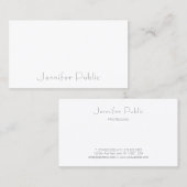 Berufliche trendy Elegante Einfache Vorlage Modern Visitenkarte (Vorne/Hinten)